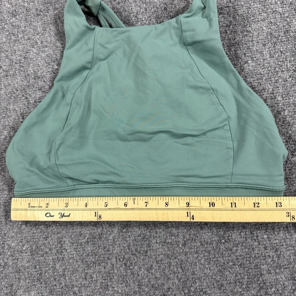 Lululemon Free To Be Serene Bra 8 Green High Neck Gym Active